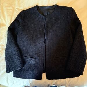Vince Navy Blue Wool Blend Jacket